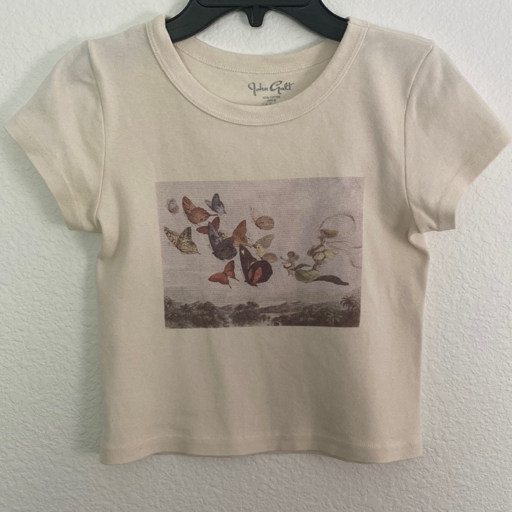 Brandy Melville Butterfly Fairy Cropped Top